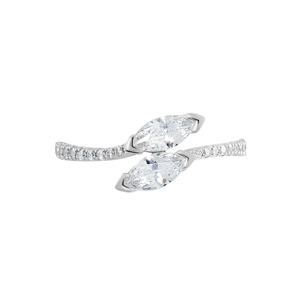 Bague Nevarte Argent Blanc Oxyde De Zirconium - Bagues avec pierre Femme | Histoire d’Or