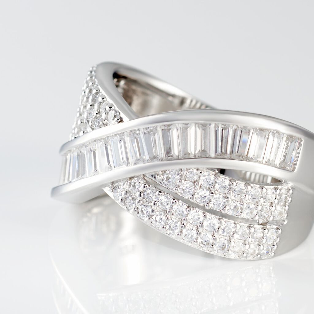 Bague Audon Argent Blanc Oxydes De Zirconium - Bagues avec pierre Femme | Histoire d’Or