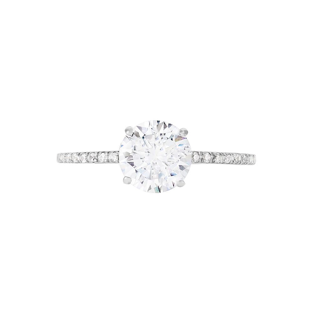 Bague solitaire rond Clearance