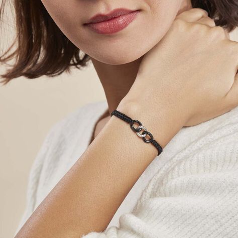 Bracelet Link Argent Blanc Oxyde De Zirconium Et Céramique - Bracelets cordon Femme | Histoire d’Or