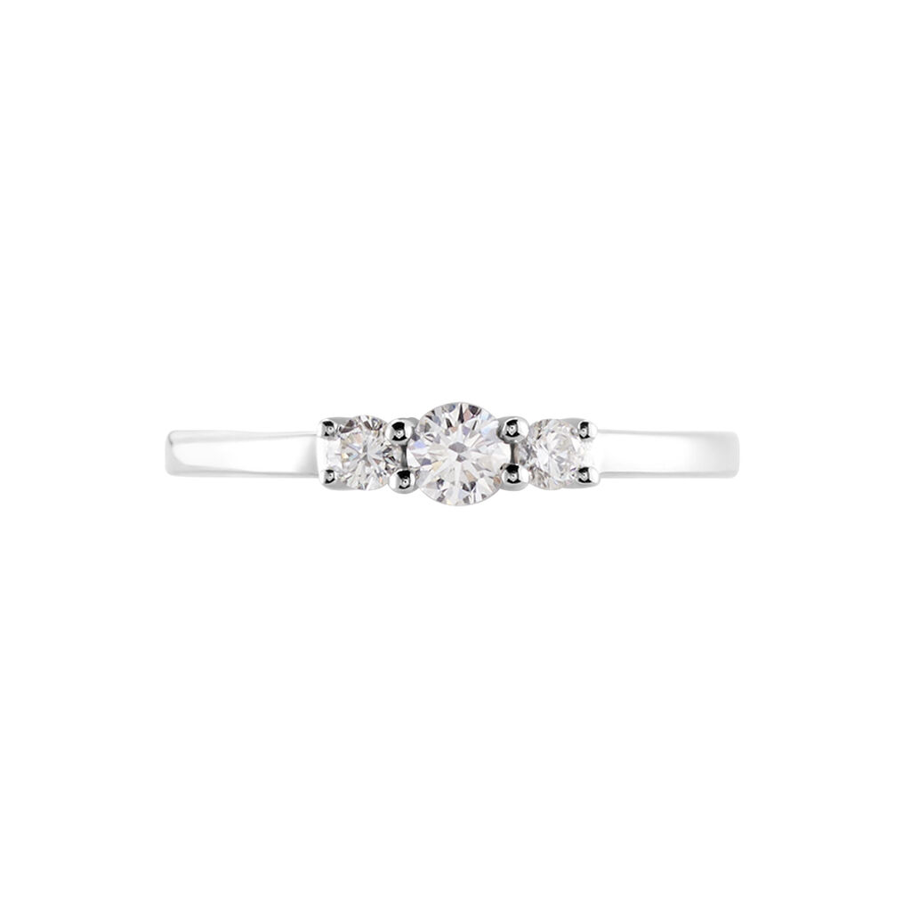 Bague Sabine Or Blanc Diamant - Bagues solitaires Femme | Histoire d&rsquo;Or