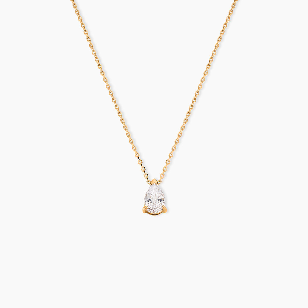Collier Naellya Plaqu&eacute; Or Jaune Oxyde De Zirconium - Colliers fantaisie Femme | Histoire d&rsquo;Or