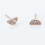 Boucles D'oreilles Puces Argent Rose Donella Oxyde De Zirconium - Boucles d'oreilles fantaisie Femme | Histoire d&rsquo;Or