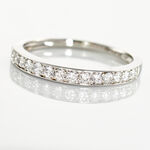 Demi Alliance Juliette Platine Blanc Diamant - Bijoux Femme | Histoire d&rsquo;Or