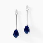 Boucles D'oreilles Pendantes Pluie D'Eclat Or Blanc Saphir - Boucles d'oreilles pendantes Femme | Histoire d&rsquo;Or