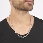 Collier Carrus Maille Grain De Cafe Argent Blanc - Chaines Homme | Histoire d&rsquo;Or