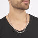 Collier Carrus Maille Grain De Cafe Argent Blanc - Chaines Homme | Histoire d’Or