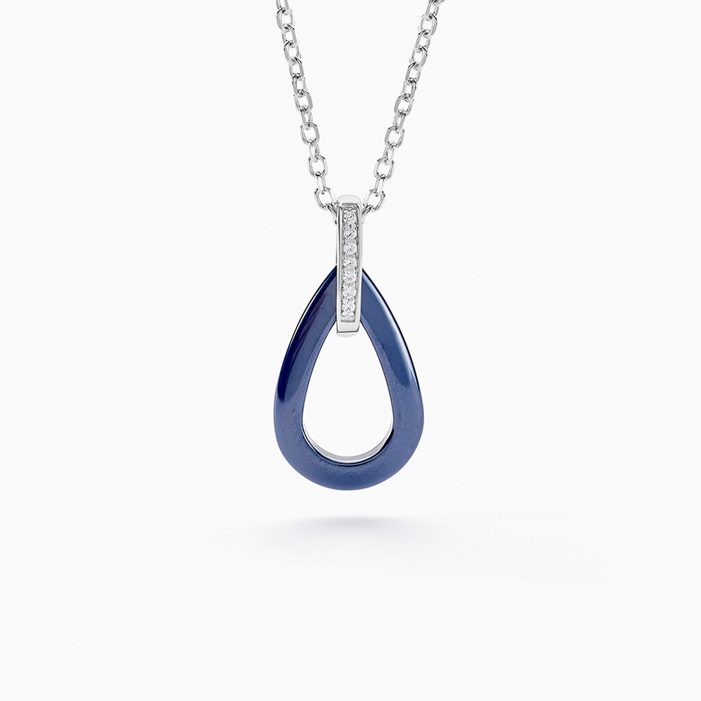 Collier Peer Argent Blanc Oxyde De Zirconium - Colliers fantaisie Femme | Histoire d&rsquo;Or