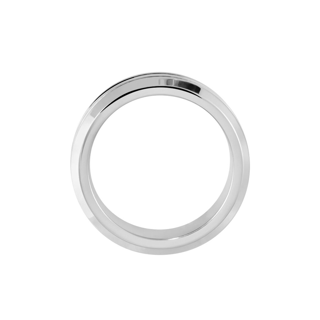 Bague Men's Steel Acier Blanc - Bagues fantaisie Homme | Histoire d’Or