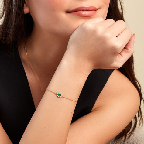 Bracelet Mirage Or Jaune Malachite - Bracelets  | Histoire d’Or