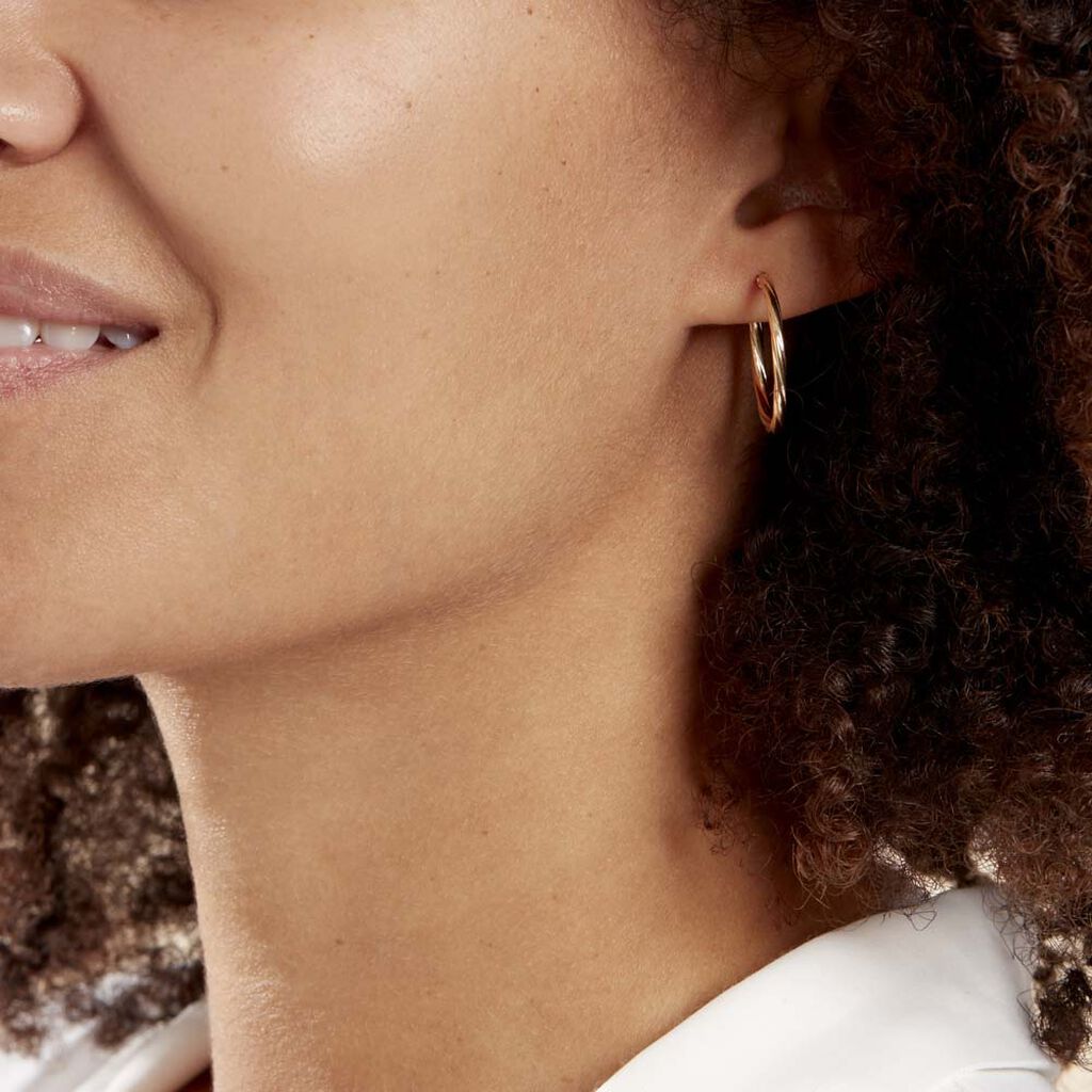 Créoles Youri Or Jaune - Boucles d'oreilles créoles Femme | Histoire d’Or