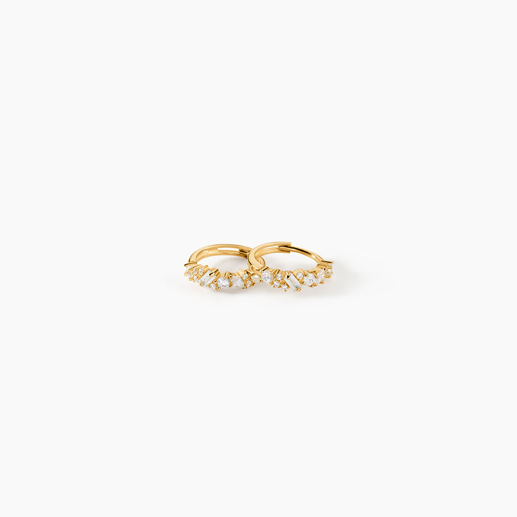 Cr&eacute;oles Disgleirio Or Jaune Oxyde De Zirconium - Boucles d'oreilles cr&eacute;oles Femme | Histoire d&rsquo;Or