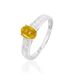 Bague Crista Or Blanc Citrine Et Diamant