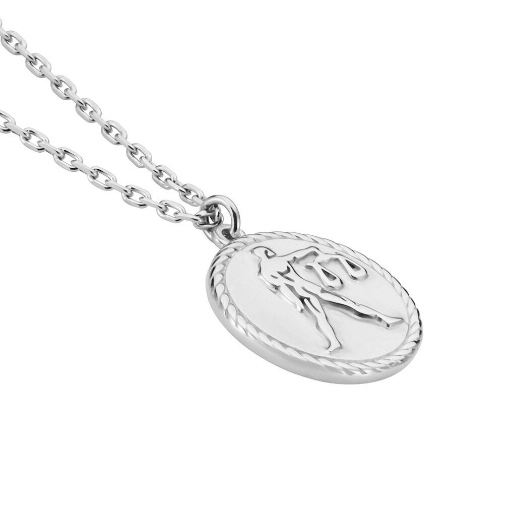 Collier Argent Blanc Lew - Colliers Zodiaque Homme | Histoire d’Or