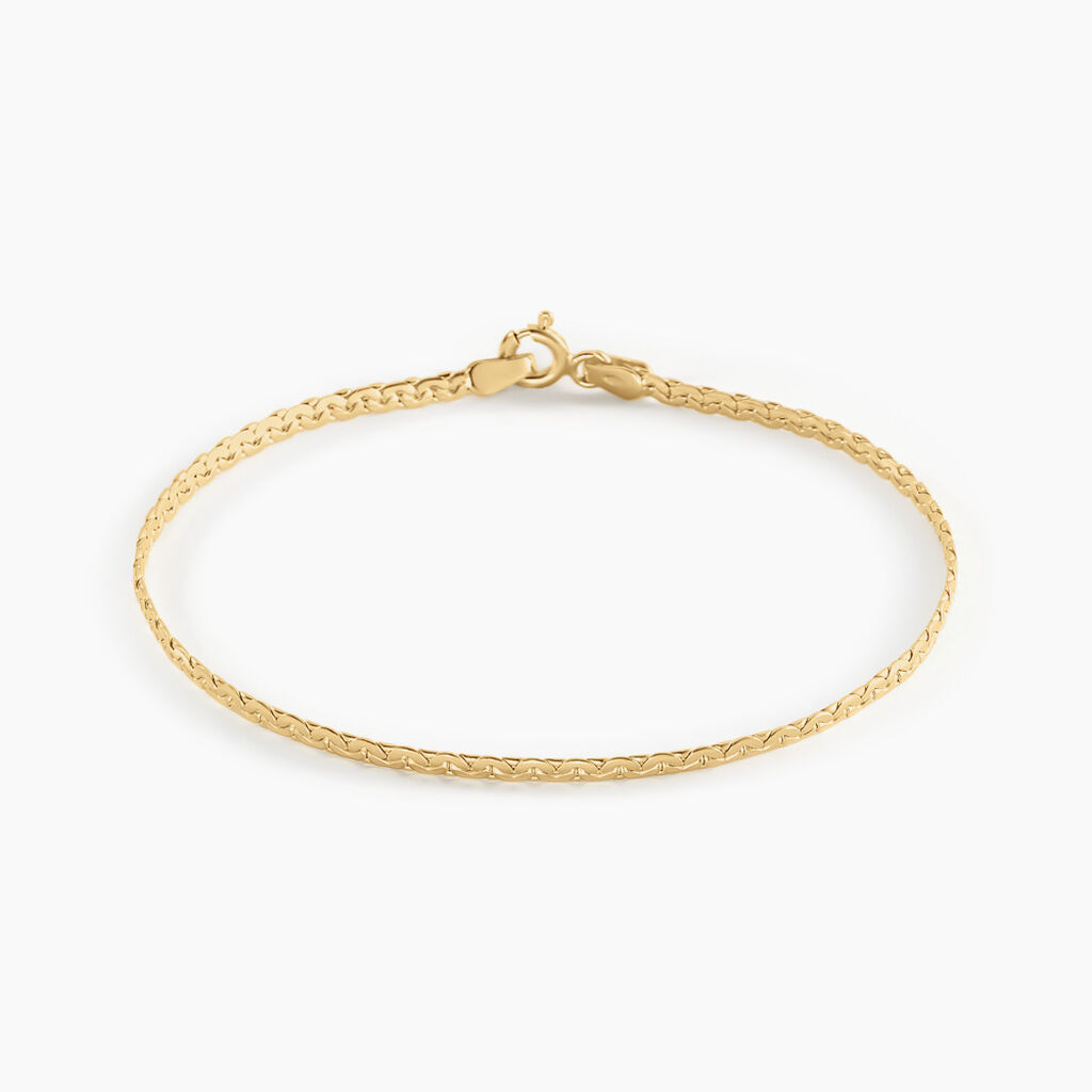 Bracelet Ivy Maille Haricot Or Jaune - Bracelets cha&icirc;ne Femme | Histoire d&rsquo;Or