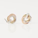 Boucles D'oreilles Puces Or Tricolore Vanadissa Diamants - Clous d'oreilles Femme | Histoire d&rsquo;Or