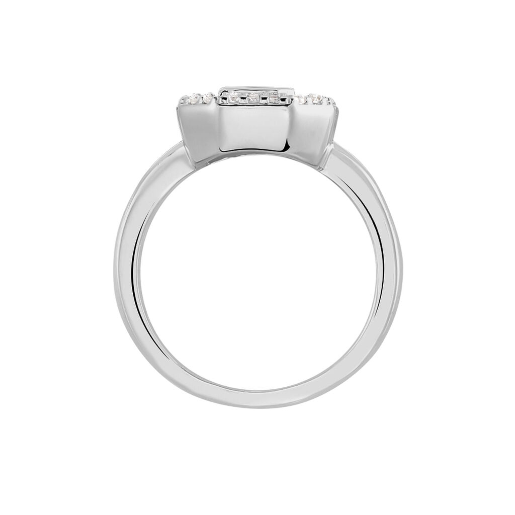 Bague Solitaire Alioune Argent Blanc Oxyde De Zirconium - Bagues solitaires Femme | Histoire d’Or