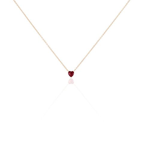 Collier Kelvyn Argent Rose Oxyde - Colliers Coeur Femme | Histoire d’Or