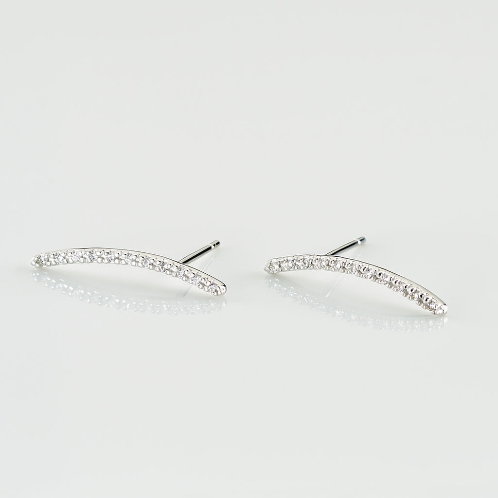 Bijoux D'oreilles Eleana Or Blanc Oxyde De Zirconium - Ear cuffs Femme | Histoire d’Or