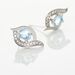 Boucles D'oreilles Lydia Or Blanc Topaze Oxyde - Clous d'oreilles Femme | Histoire d’Or