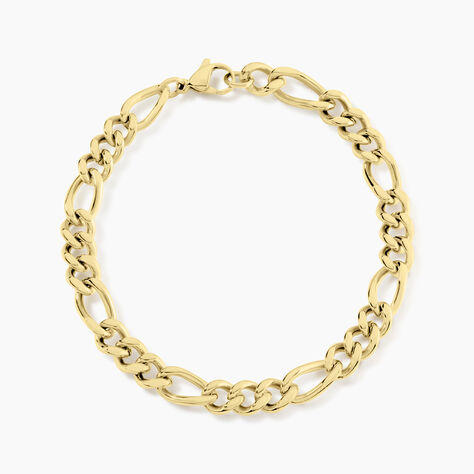 Bracelet Maille Acier Dor&eacute; Virgil - Bracelets cha&icirc;ne Homme | Histoire d&rsquo;Or