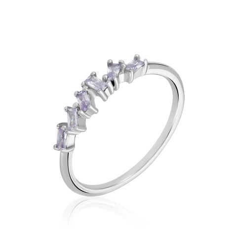 Bague Adonia Argent Blanc Oxyde De Zirconium Bleu - Bagues avec pierre Femme | Histoire d’Or