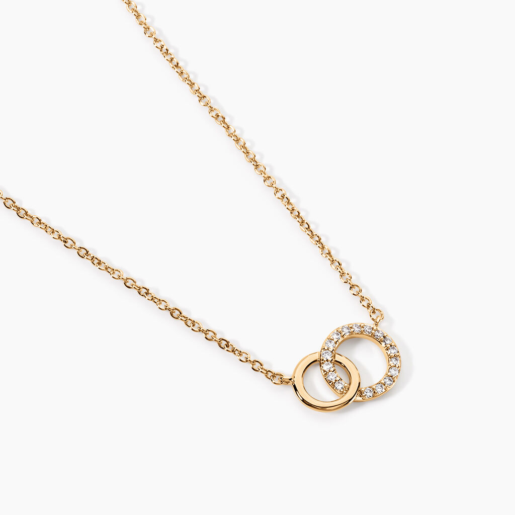 Collier Poeae Plaqu&eacute; Or Jaune Oxyde De Zirconium - Colliers fantaisie Femme | Histoire d&rsquo;Or