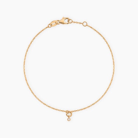 Bracelet Ederna Plaqu&eacute; Or Jaune Oxyde De Zirconium - Bracelets Femme | Histoire d&rsquo;Or