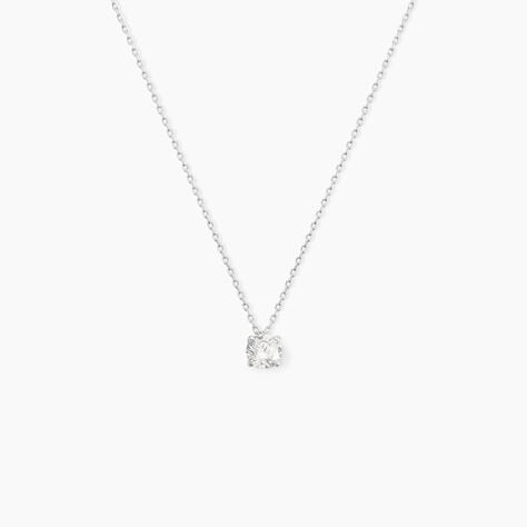 Collier Nazha Or Blanc Oxyde De Zirconium - Colliers Femme | Histoire d’Or