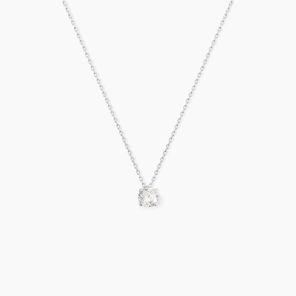 Collier Nazha Or Blanc Oxyde De Zirconium - Colliers Femme | Histoire d’Or