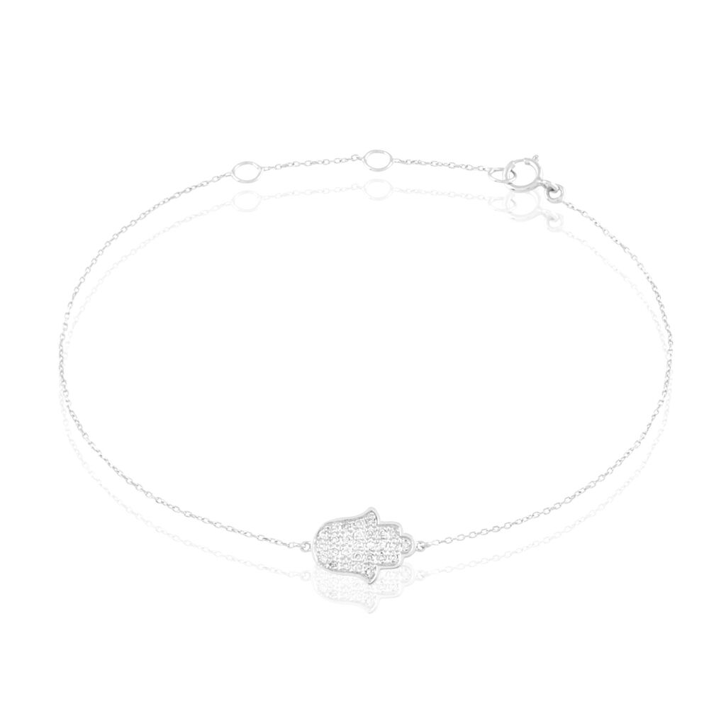 Bracelet Aicha Or Blanc Diamant