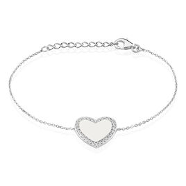 Bracelet Corazon Argent Blanc Oxyde De Zirconium - Bracelets fantaisie Femme | Histoire d’Or