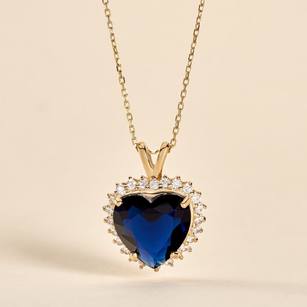 Pendentif Nelsa Plaqu&eacute; Or Jaune Oxyde De Zirconium - Pendentifs Femme | Histoire d&rsquo;Or