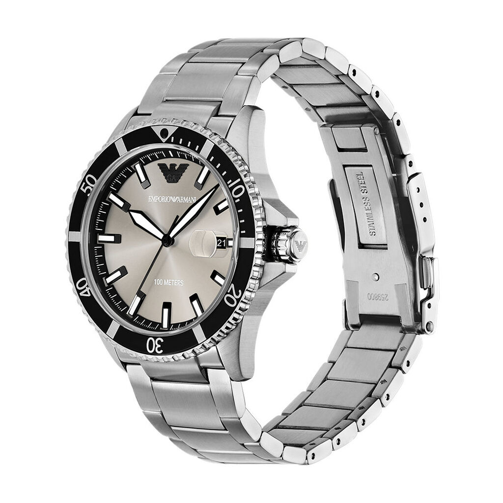 Montre Emporio Armani World Explorer Gris - Montres Homme | Histoire d’Or