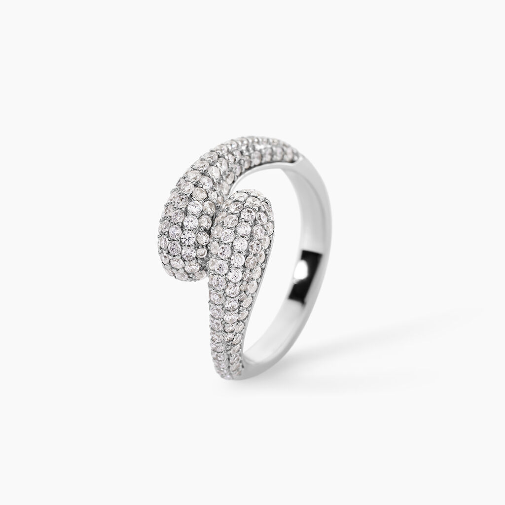 Bague Mademoiselle Argent Blanc Oxyde De Zirconium - Bagues avec pierre Femme | Histoire d&rsquo;Or