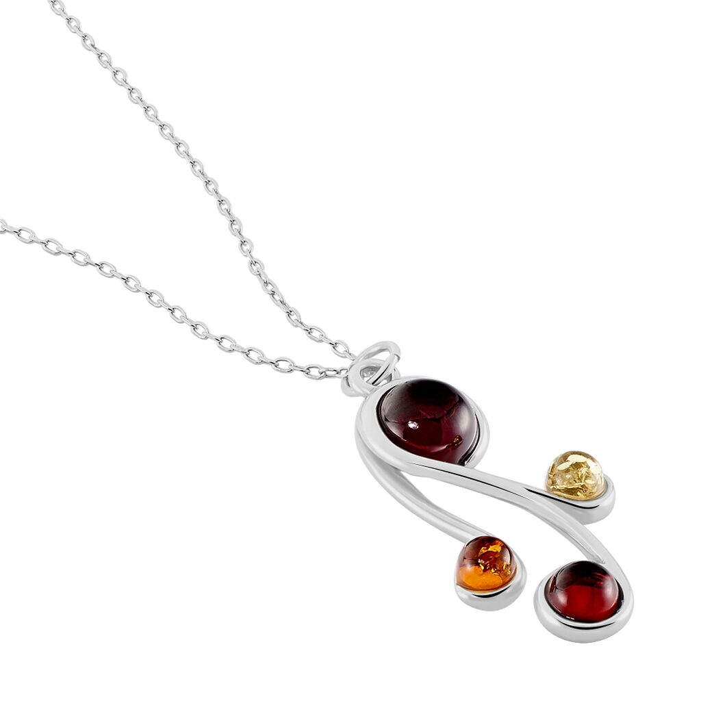 Collier Alexa Argent Blanc Ambre - Colliers fantaisie Femme | Histoire d’Or