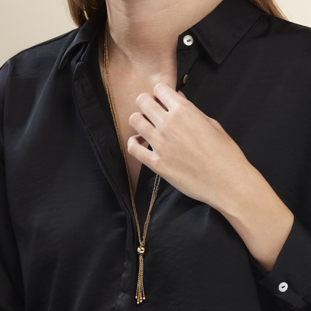Collier Sautoir Acier Doré Nanaia - Sautoirs Femme | Histoire d’Or