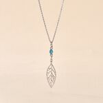 Collier Grethel Argent Blanc Turquoise - Colliers fantaisie Femme | Histoire d&rsquo;Or