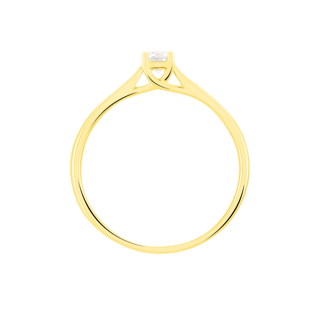 Bague Solitaire Victoria Or Jaune Diamant - Bagues solitaires Femme | Histoire d&rsquo;Or
