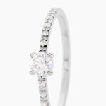 Bague Solitaire Servana Or Blanc Oxyde De Zirconium - Bagues solitaires Femme | Histoire d&rsquo;Or