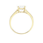 Bague Or Jaune Carolina Oxyde De Zirconium - Bagues solitaires Femme | Histoire d&rsquo;Or