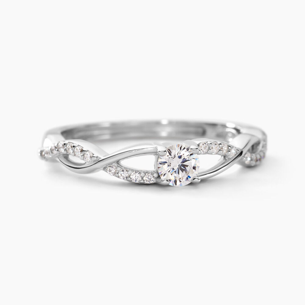 Bague de fiancaille argent femme pas cher clearance
