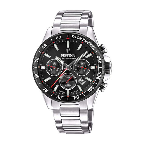 Montre Festina Timeless Chronograph Noir - Montres Homme | Histoire d&rsquo;Or