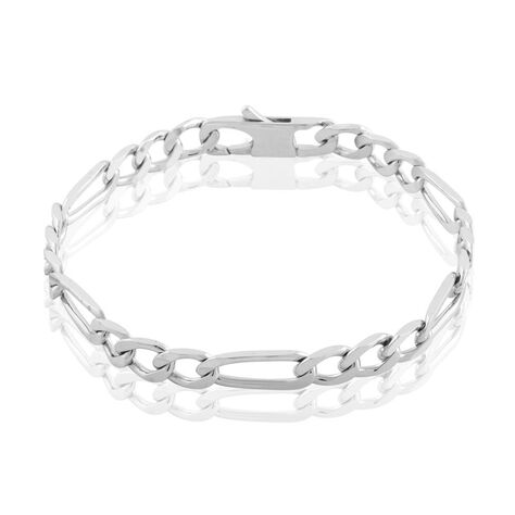 Bracelet Vivian Maille Alternee 1/3 Argent Blanc - Bracelets chaîne Homme | Histoire d’Or