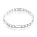 Bracelet Vivian Maille Alternee 1/3 Argent Blanc - Bracelets chaîne Homme | Histoire d’Or