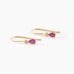 Boucles D'Oreilles Puces Onora Or Jaune Rubis - Clous d'oreilles Femme | Histoire d&rsquo;Or