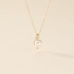 Collier Grazilla Or Bicolore Perle De Culture Et Diamant - Colliers Femme | Histoire d&rsquo;Or