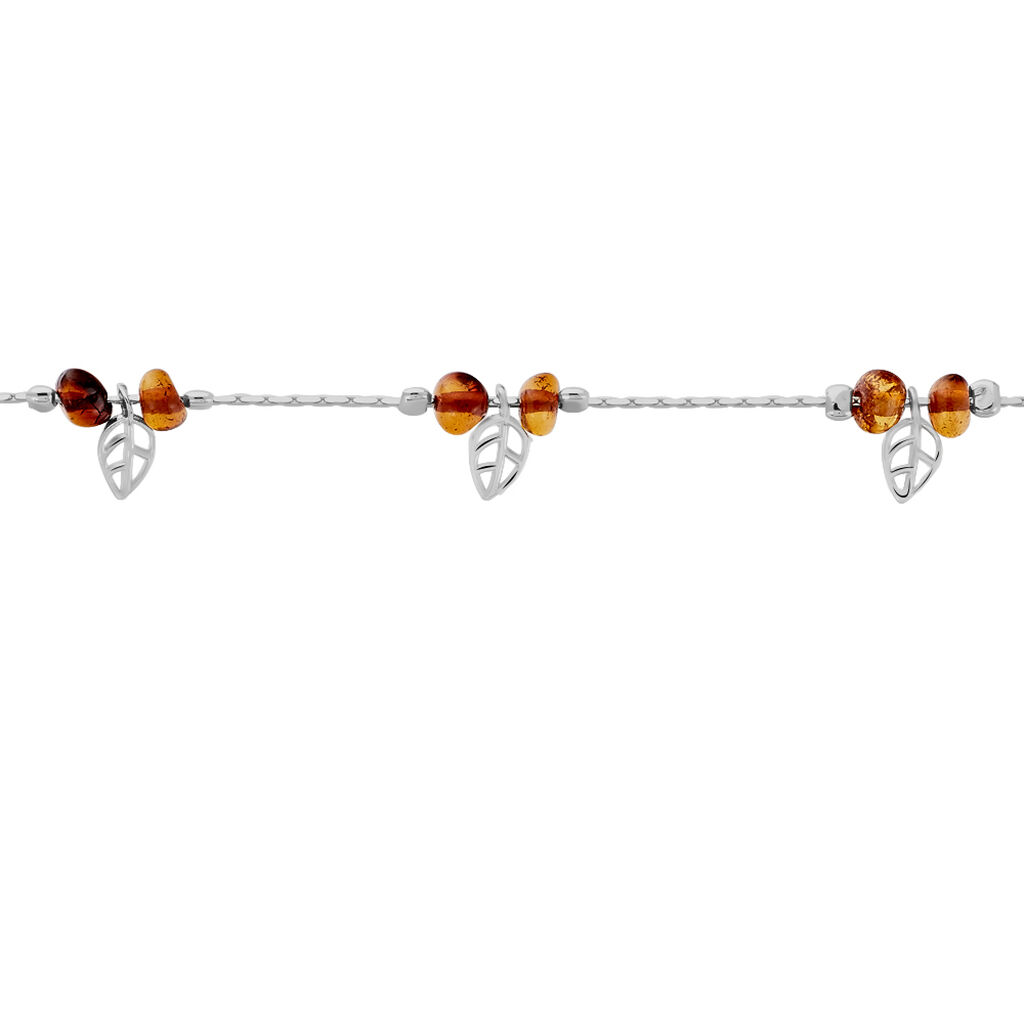 Bracelet Argent Blanc Nolana Ambre - Bracelets Femme | Histoire d&rsquo;Or