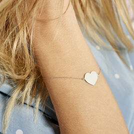 Bracelet Collection Gravable Or Blanc - Bracelets Coeur Femme | Histoire d’Or