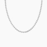Collier Nateo Boules Argent Blanc - Colliers fantaisie Homme | Histoire d&rsquo;Or